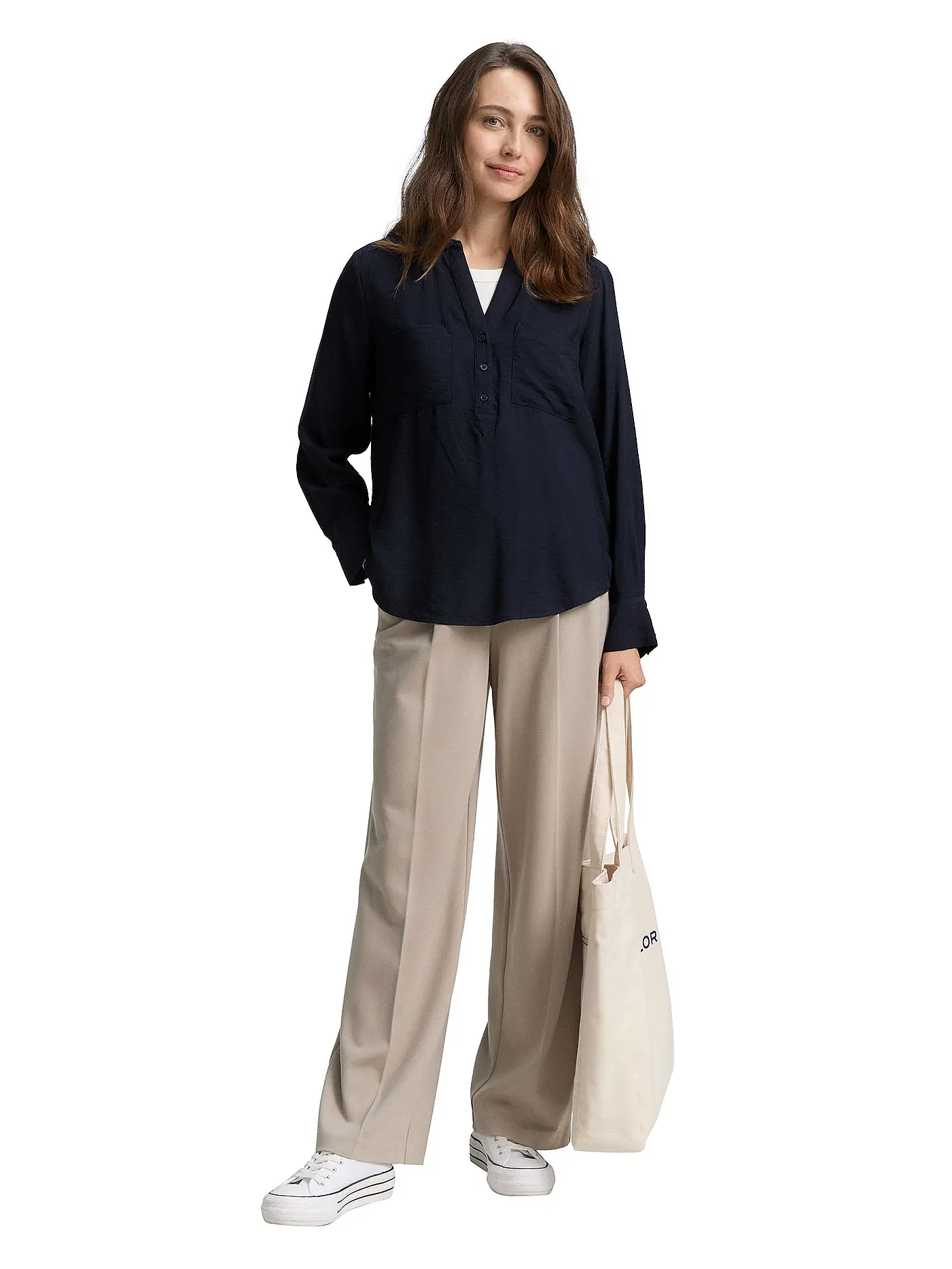 TOM TAILOR | Blusenshirt | dunkelblau